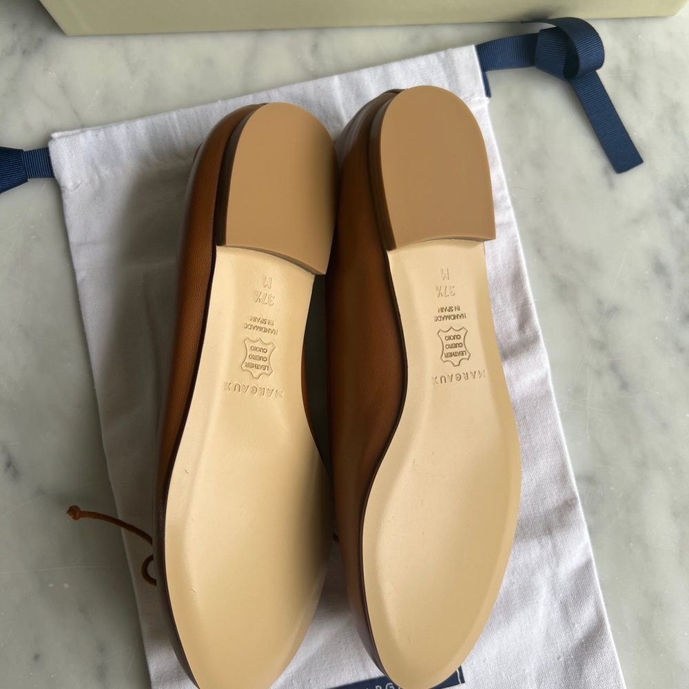 Margaux Demi Ballet Flats in Saddle Nappa - Picture 5 of 7